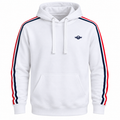 Mens Striped White Hoodie