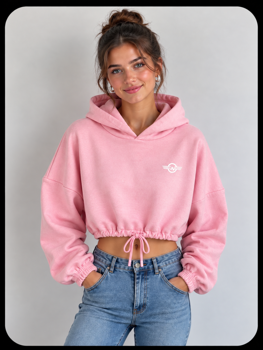 Women's Plain Pink Hoodie