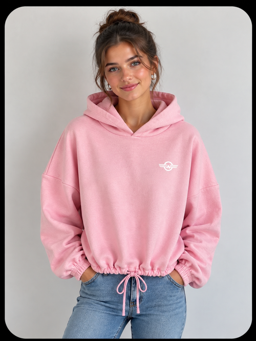 Women's Plain Pink Hoodie